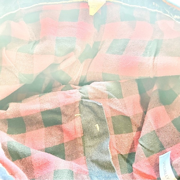 Eddie Bauer Red Flannel Lined Mens 38x30 Straight Fit Blue Jeans High Rise Dark - Picture 8 of 11